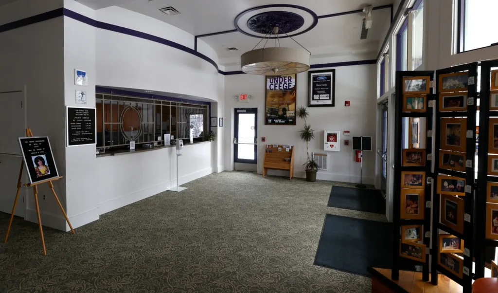 Purple Rose Theatre lobby, displaying accessibility.